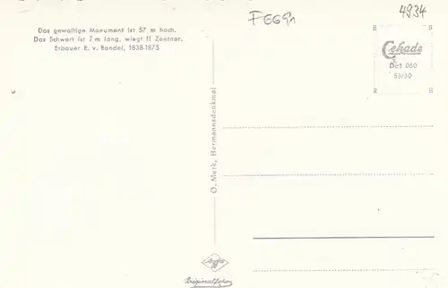 Hermannsdenkmal im Teutoburger Wald, ngl F6691