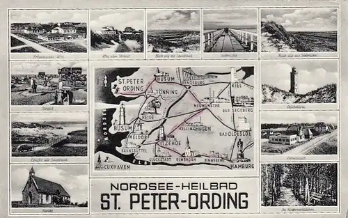 Nordseebad St.Peter-Ording, Mehrbildkarte ngl F3118