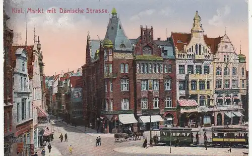 Kiel, Markt mit Dänischer Strasse ngl F7424