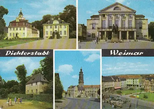 Dichterstadt Weimar, Mehrbildkarte gl1970 F0949