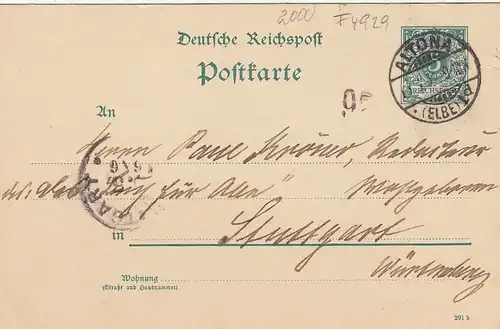 Altona (Hamburg), früher Leserbrief gl1891! F4929