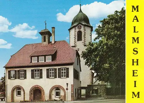 Renningen-Malmsheim, Kirche und Rathaus ngl F3721