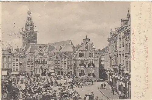 Nijmegen, Groote Markt glum 1900? F4088
