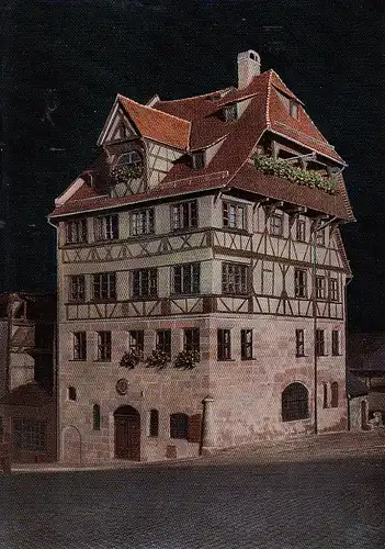 Nürnberg, Albrecht-Dürer-Haus bei Nacht ngl F0985