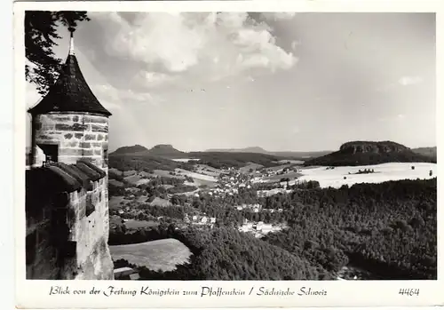 Sächs.Schweiz, Festung Königstein/Elbe, Blick z.Pfaffenstein gl1983 F3731