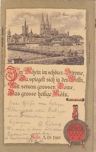 Köln am Rhein, Spruch-Urkunde gl1904 F4985