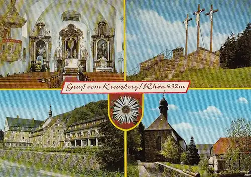 Rhön, Gruß vom Kreuzberg, Mehrbildkarte ngl F3751