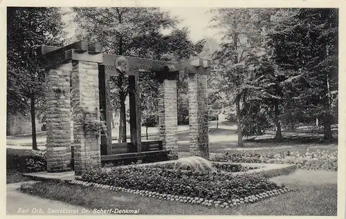 Bad Orb, Spessart, Sanitätsrat Dr.Scherf-Denkmal gl1933 F1794