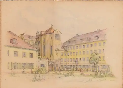 München 1945, Neugestaltung der Höfe hinter Joh.-Nepomuk-Kirche ngl F1377R