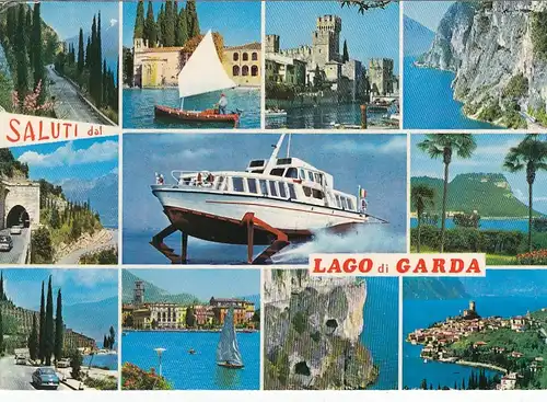 Lago di Garda, Mehrbildkarte glum 1960? F4132