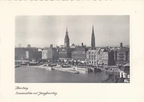 Hamburg, Binnenalster mit Jungfernstieg ngl F5064