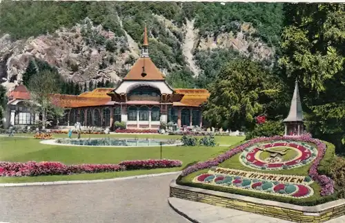 Interlaken, Kursaal mit Blumenuhr ngl F1894