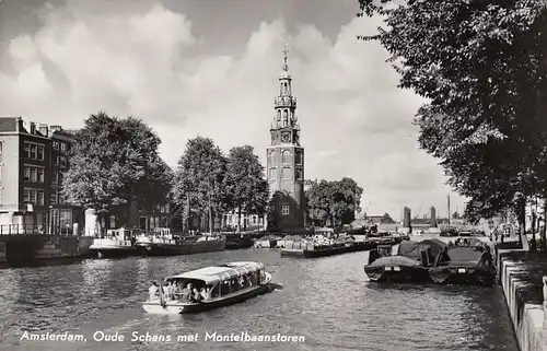 Amsterdam, Oude Schans met Montelbaanstoren ngl F3283