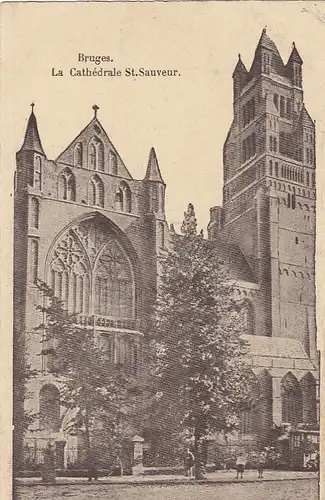 Brügge / Bruges, La Cathèdrale St.Sauveur feldpgl1918 F1189