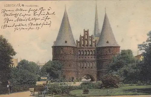 Lübeck, Holstentor gl1903 F7825