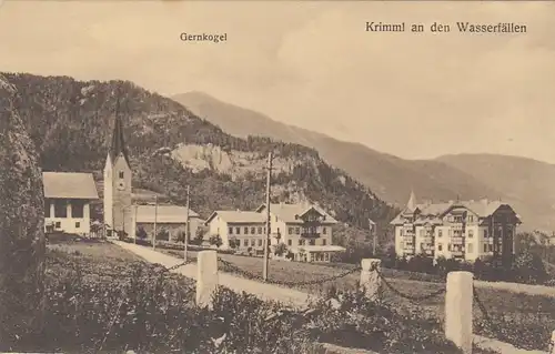 Krimml an den Wasserfällen mit Gernkogel ngl F1710