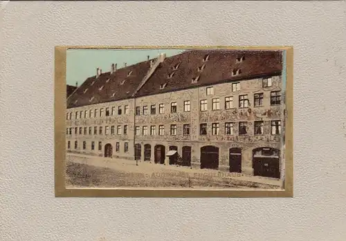 Augsburg, Fuggerhaus, Klebekarte mit Aufsteller ngl F2124