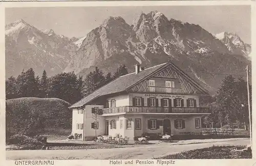 Untergrainau, Hotel und Pension Alpspitz gl1928 F3464