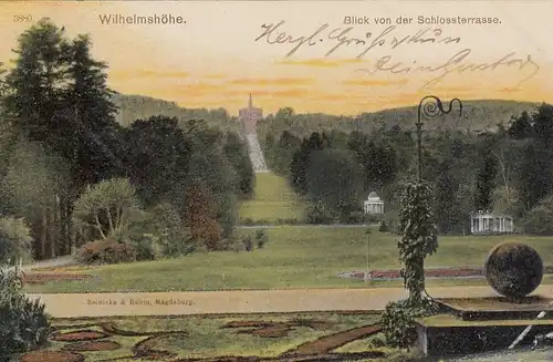 Kassel, Wilhelmshöhe, Blick von der Schlossterrasse ngl F2156