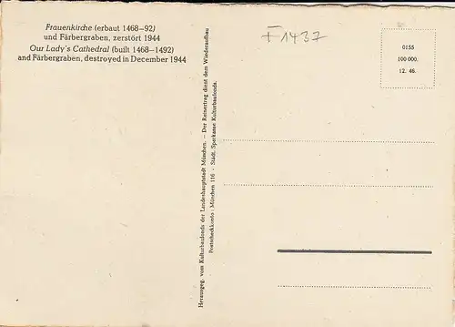 München 1945, Frauenkirche und Färbergraben ngl F1437