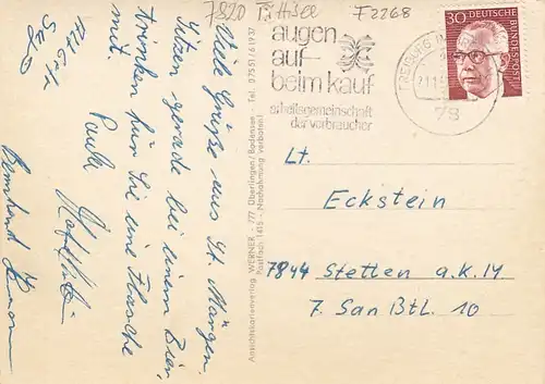 Grüsse aus dem Schwarzwald, Mehrbildkarte glum 1970? F2268