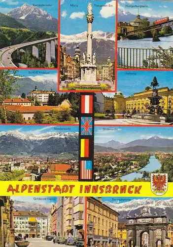 Alpenstadt Innsbruck, Mehrbildkarte gl1961? F4231