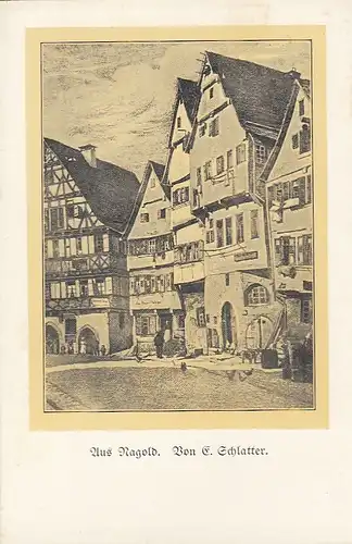 E.SCHLKATTER, Nagold, Schwarzwald, Teilansicht ngl F1585