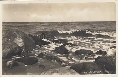 Am Ostseestrand, Brandung gl1929 F7442