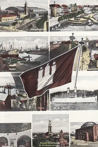 Hamburg, Mehrbildkarte ngl F5534