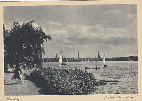 Hamburg, Außenalster und Stadt ngl F5560