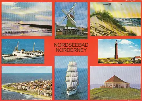 Nordseebad Norderney, Mehrbildkarte gl1983 F3857