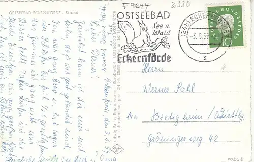 Ostseebad Eckernförde, Strand gl1959 F7644