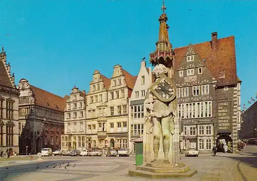 Bremen, Marktplatz mit Roland gl19?? F8316