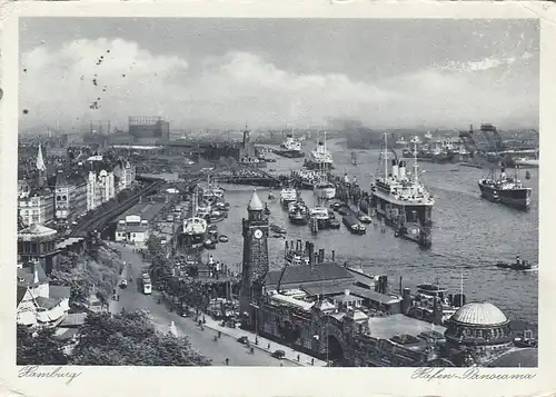 Hamburg, Hafen-Panorama gl1939 F3890