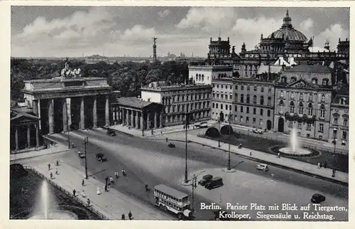 Berlin, Pariser Platz mit Brandenburger Tor ...Siegessäule ngl F2578
