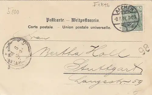 Aachen-Burtscheid, Partie aus dem Kurgarten gl1901 F1846