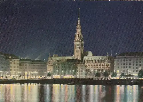 Hamburg, Binnenalster und Jungfernstieg gl1958 F5042