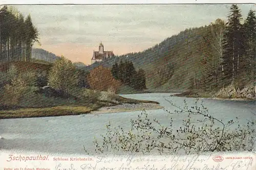 Zschopau-Thal, Schloss Kriebstein gl1905 F2215
