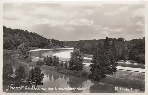 Isartal, Blick von der Grünwalderbrücke ngl F2711