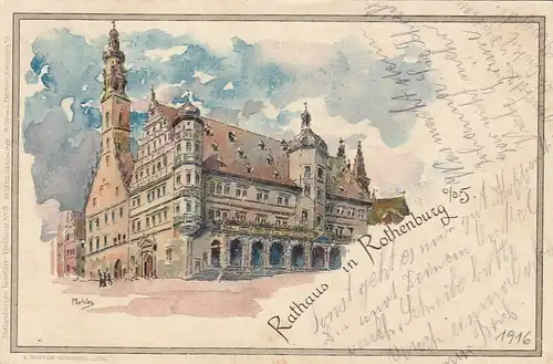 Rothenburg o.d.T., Rathaus gl1916 F2269