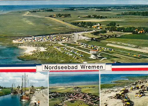 Nordseebad Wremen, Mehrbildkarte gl1951 F8521