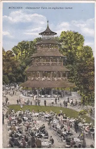 München, Chinesischer Turm im Englischen Garten ngl F4760