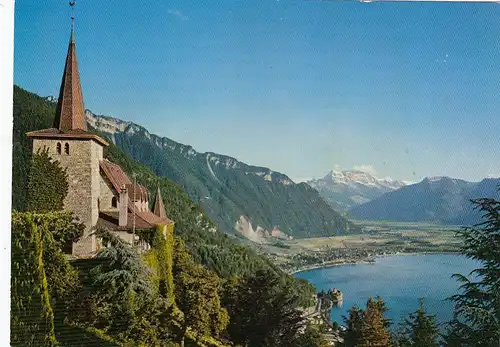 Glion, l'eglise avec les Dents-du-Midi ngl F4152