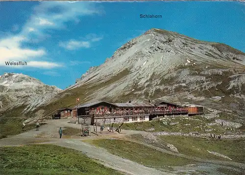 Davos, Berghaus Strelapass, mit Weissfluh und Schiahorn gl1973 F4167