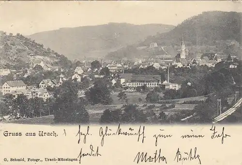 Gruss aus Bad Urach, Panorama gl1903 F2057