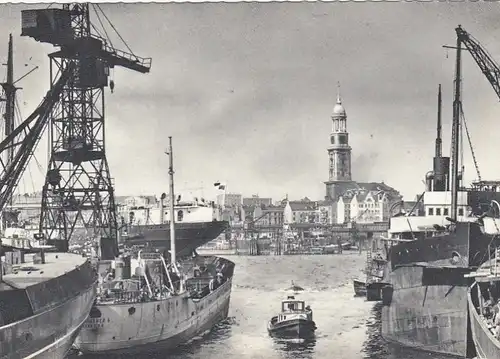 Hamburg, Hafen mit Blick zur Michaeliskirche gl1968 F5348