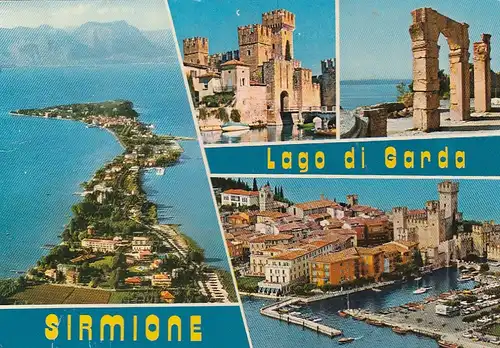 Lago di Garda, Sirmione, Mehrbildkarte glum 1960? F4176
