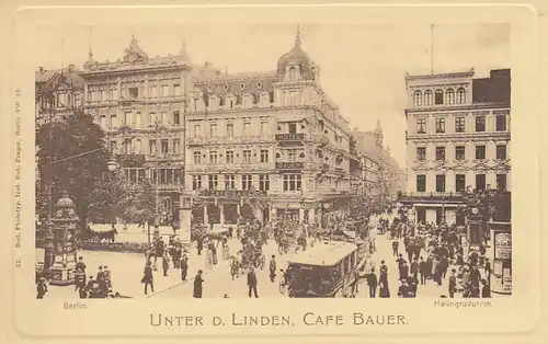 Berlin, Unter den Linden, Café Bauer ngl F4858