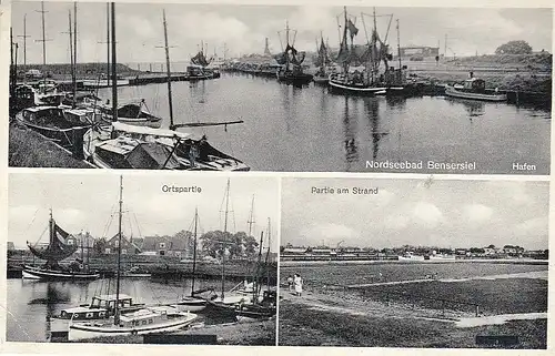 Nordseebad Bensersiel, Mehrbildkarte glum 1930? F8685