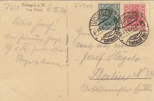 Tübingen a.N., von Osten gl1920 F2906
